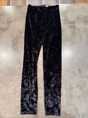 Old Navy Black Crushed Velvet Leggings